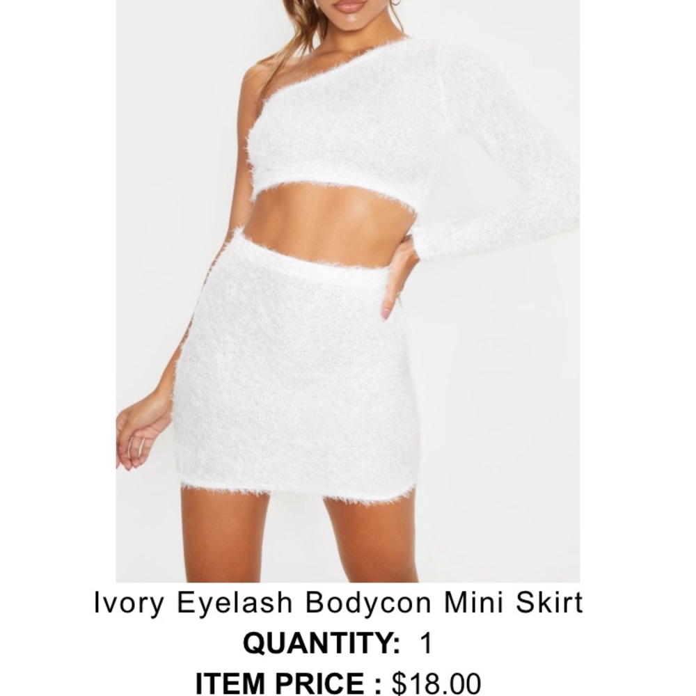 Ivory Eyelash Bodycon Mini Set